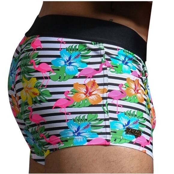 Andrew Christian Island Tropic Swim Trunks Multicolor Medium - Picture 3 of 4